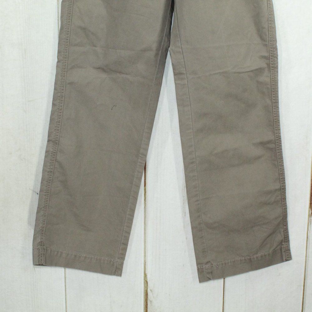 LL Bean Signature Green Cotton Wide Leg Ankle-Length Utility Pants Size 4 - Picture 3 of 10